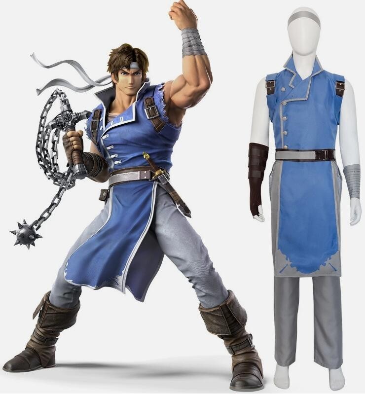 IN STOCK Castlevania Super Smash Bros. Richter Belmont Cosplay Costume Outfits