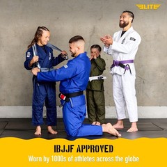 Elite Sports IBJJF Ultra Light BJJ Brazilian Jiu Jitsu Gi for Kids with Presh…