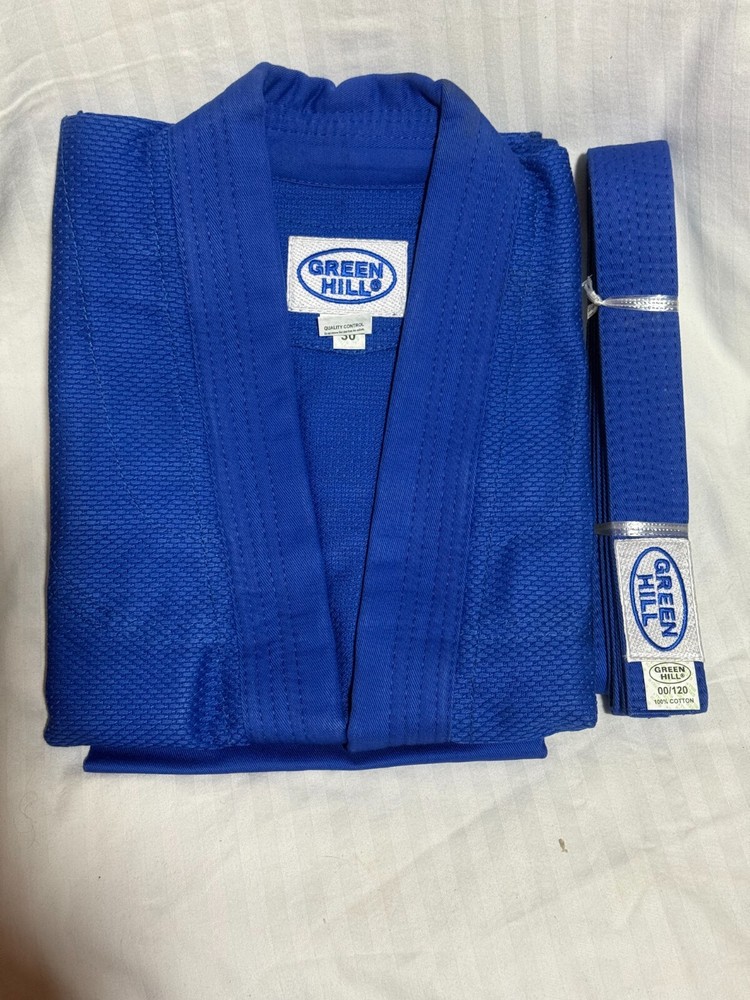 Green Hill Judo Suit Junior Blue suit Martial Arts Suit Belt Judo Free Shipping