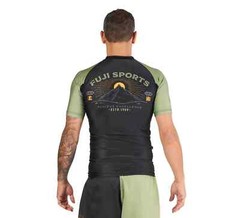 Fuji Japanese Heritage MMA BJJ Jiu Jitsu Long Sleeve LS Rashguard – Black/Green