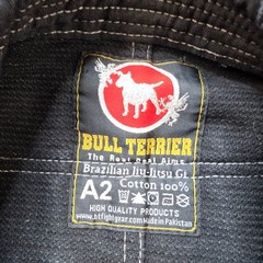 Bull Terrier Joker BJJ Gi Jacket Mens A2 Black San Diego Brazilian Jiu-Jitsu Top