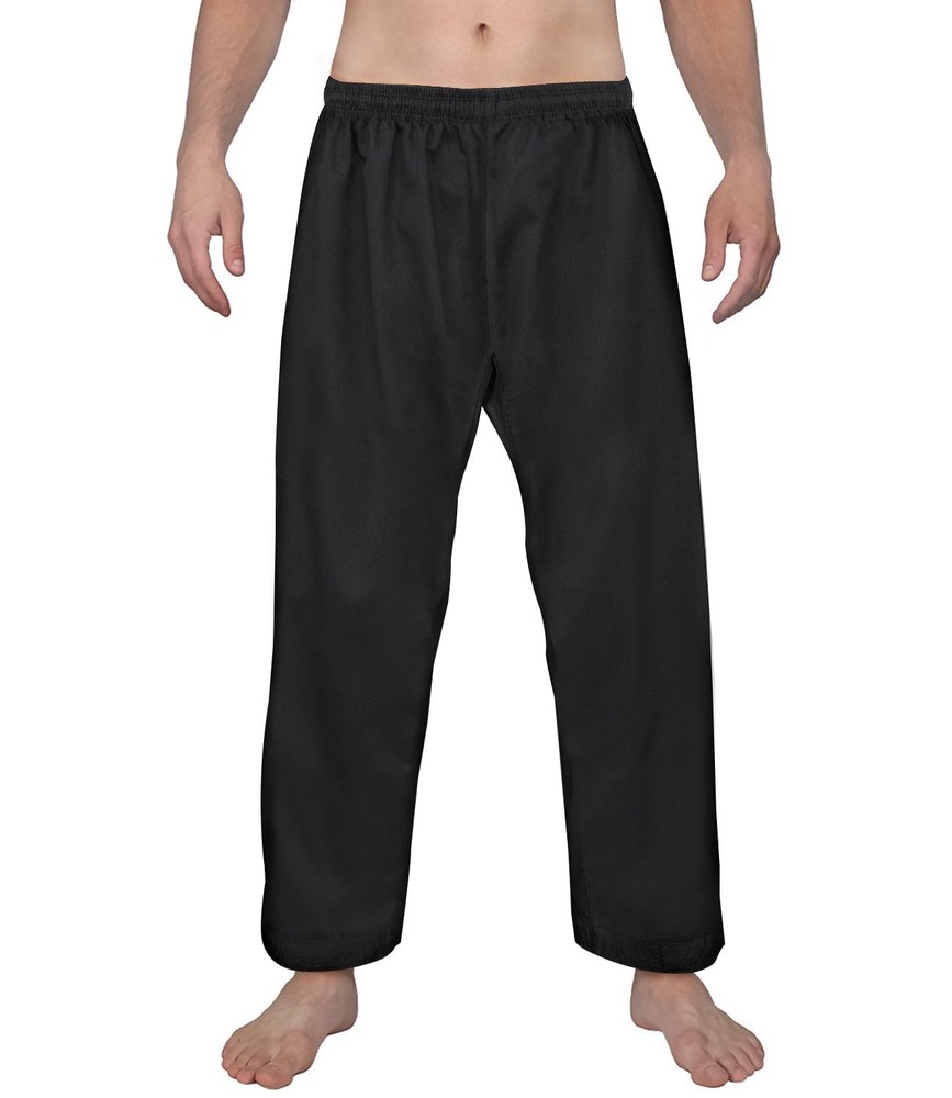 Karate Pants 8oz Middleweight Elastic Waist Martial Arts Pants Perfect for Tr…
