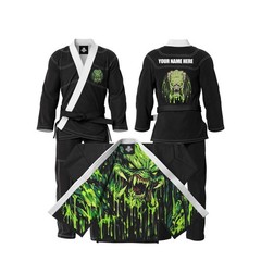 Custom Black Brazilian Jiu Jitsu Kimono | Your Name Here Back Design | Premium G