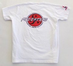 Freestyle Martial Arts Academy Unisex T-Shirt White Cotton Size S Custom Clean