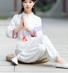 Spring Summer Women Cotton Tai chi Uniforms Kung fu Martial arts Wing Chun Suit