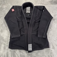 Maeda Jiujitsu Gi Top Kids Black Size M2 BJJ Grappling Nogi MMA Gym 100% Cotton