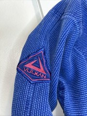 GI Vulkan Size M3 Jiu jitsu Kids Unisex Blue Cotton