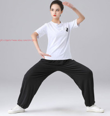 Men Women Chinese Tai Chi Uniforms Kung Fu Wushu Martial Arts Exercise Clothing