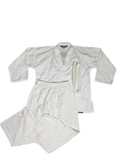 Century Kids Size 2 Strive Martial Arts Graphic Full Gi With White Belt USED