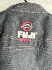 Fuji Sekai BJJ Gi Jacket Black Pink Trim Women’s W1 Lightweight Jiu Jitsu