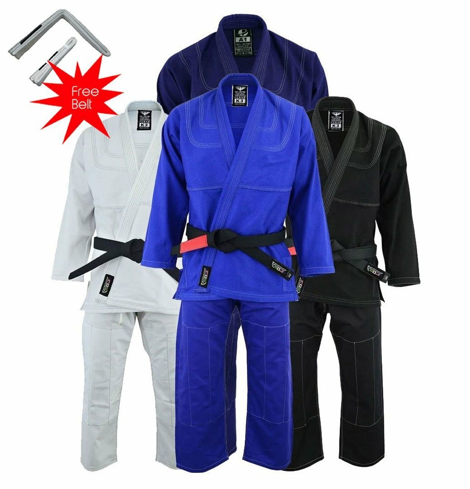 Essential Brazilian Jiu-Jitsu Kimono BJJ Gi Uniform Gi – Kids Adults Unisex (Whi