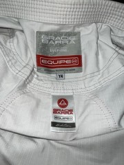 Gracie Barra White Kimono Youth Y4 Jiu Jitsu Equipe Gi