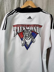 Adidas Taekwondo Dobok Gi Jacket Mens 3XL White Tiger WTF Uniform Top Korea
