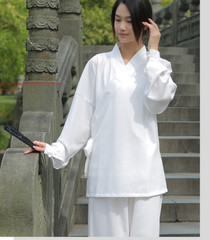 Linen Unisex Shaolin Wudang Taoist Robe Tai chi Uniform Martial arts Kung fu Set