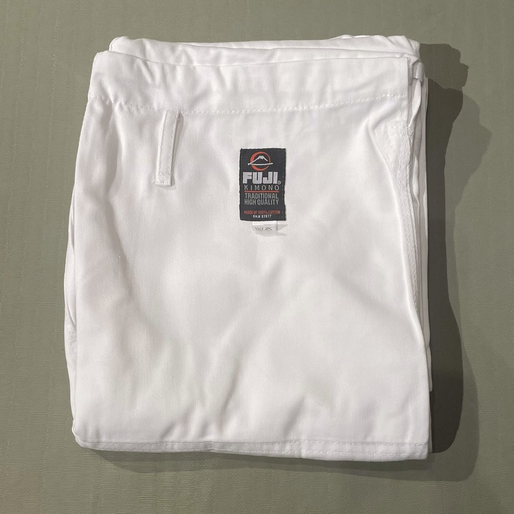 Fuji Judo Gi Pants White Double Weave Jiu Jitsu BJJ Karate Various Sizes New