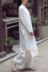 Womens Tai Chi Coat Chinese Tang Suit Top Martial Arts Kung Fu Uniform Vintage