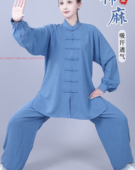Unisex Kung Fu Tai Chi Suit Cotton Linen Shirt+Pants Wushu Martial art Uniforms