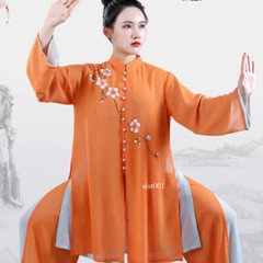 Women Soft Silk Satin Tai Chi Suit Kung Fu Wushu Martial Uniform Jacket Pants