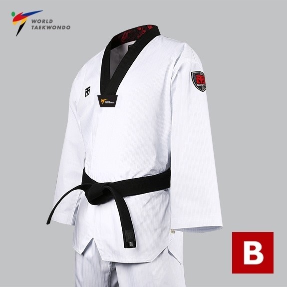 MOOTO BASIC 6 Standard Uniform with Black V-Neck WT Dobok Best Seller