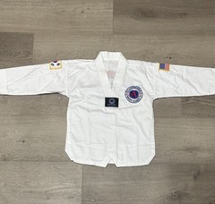 US West Coast Taekwondo Uniform Dobok Kids Size 130 White Martial Arts Set