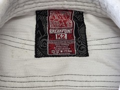 Youth Kids Size K2, Brazilian Jiu-Jitsu Top & Belt, Tiger Patch, Breakpoint