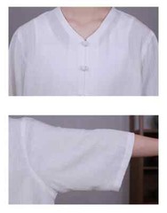 Short Sleeve Kung Fu Shirts Wing Chun Sport Tops Martial Arts Taichi Uniform