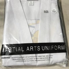Unisex Martial Arts Super Kicks Masters Club Jacket & Belt, Size 1/150 – White