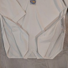 Sang Moo Sa Martial Arts Uniform Top Men Size 5 White Taekwondo V-Neck Dobok