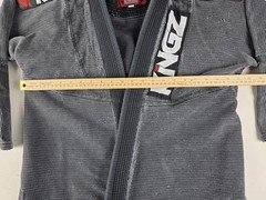 VTG KINGZ KIMONO Gray/Blue Gi Top A2H MMA Judo Jiu Jitsu Distressed Ultralight