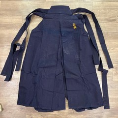 Japanese Kendo Hakama Pants Kimono Navy Blue Embroidered Size 2.3 Kids