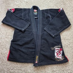 Bull Terrier Joker BJJ Gi Jacket Mens A2 Black San Diego Brazilian Jiu-Jitsu Top