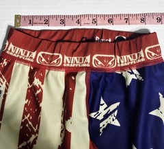 Youth XL Spangled Ninja Grappling Spats Pants stars stripes Jujitsu