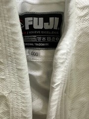 Fuji Kimono Kids Unisex Size 00 White Martial Arts Jiu Jitsu Shirt Top