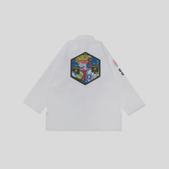 Albino & Preto Premium BJJ Gi White 450 GSM Fundamental Limited Edition With Bag