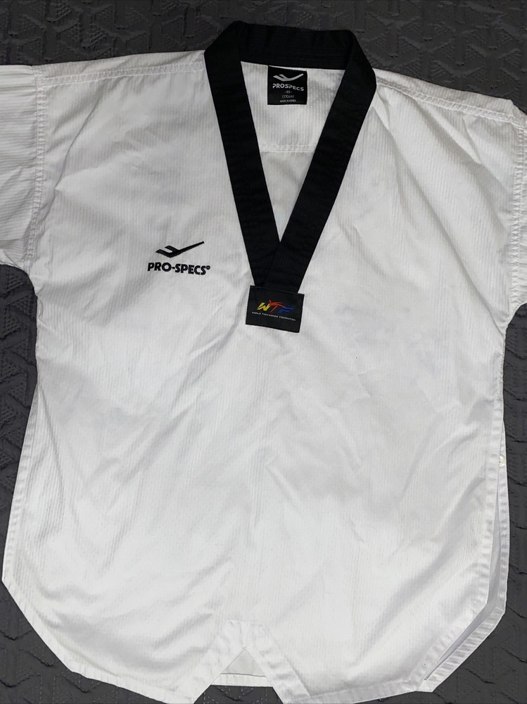 Pro-Specs Taekwondo Jacket Shirt WTF Dobok White Sz 3 (L) 170