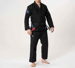 Fuji Sports Flow Tech Breathable Mens BJJ Jiu Jitsu Gi JiuJitsu Black/Blue/Grey