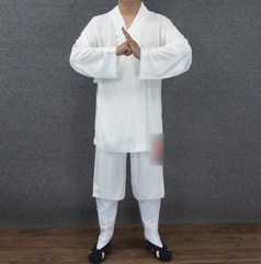 New White Shaolin Wudang Taoist Robe Tai chi Suit Kung fu Martial arts Uniforms