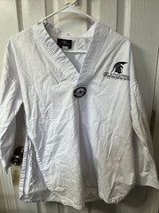 MARTIAL ARTS GROUP WHITE GI GLADIATOR TAEKWONDO APPROVED MAG KID SIZE 2 UNIFORM