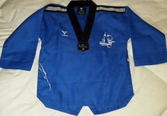 TaeKwonDo Blue Jacket Top, Kids Size 00/130cm, by Vision, V-neck Pullover LXV