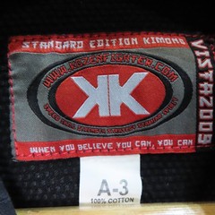 Kozen Official Jiu Jitsu Unisex A3 Black Red Kimono Standard Fighter Embroidered