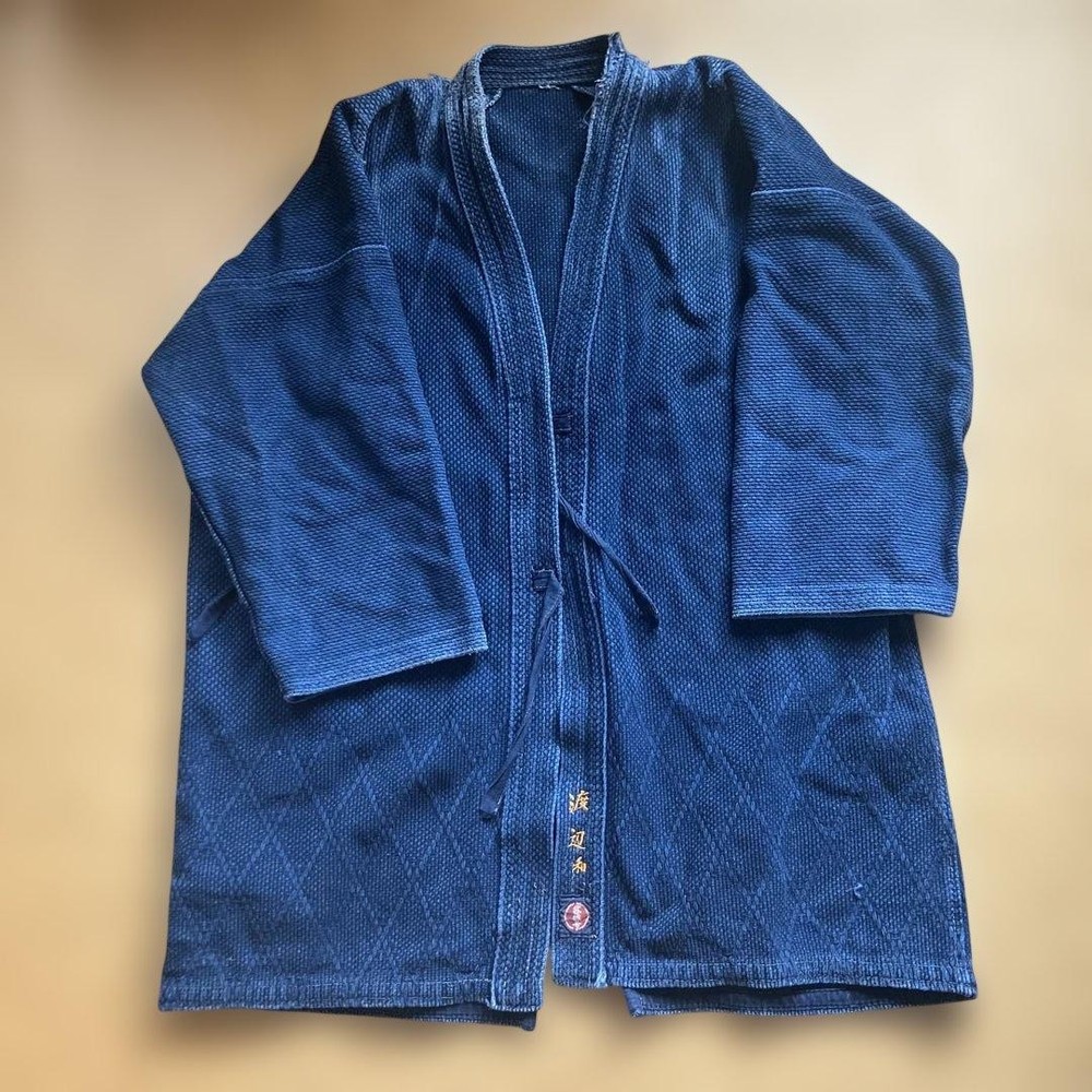 Japanese Kendo Gi Jacket Uniform Vintage Musashi Go Indigo Dyed Wear
