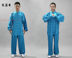 Unisex Korean Silk Tai Chi Suit Kung Fu Uniform Martial Arts Performance Clothes