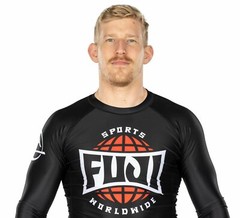 Fuji Retro MMA BJJ Jiu Jitsu LongSleeve Long Sleeve LS Rashguard – Black Red