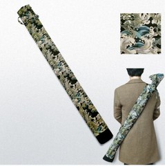 Golden Dragon-Cotton Shinai Bag for 3 shinais with shoulder strap 100%cotton