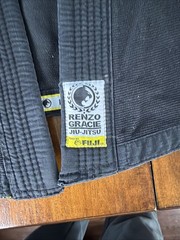 Renzo Gracie Competitor Comp Gear Mens A4 Brazilian Jiu Jitsu Black Fuji Jacket