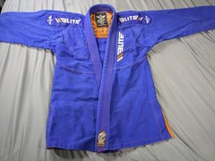 Elite Sports BJJ Gi Jacket Mens Small A1 Blue Kimono Brazilian Jiu Jitsu MMA