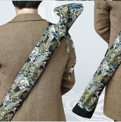 Golden Dragon-Cotton Shinai Bag for 3 shinais with shoulder strap 100%cotton