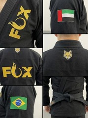 Black BJJ Gi Brazilian Jiu Jitsu Kimono MMA Grappling Uniform