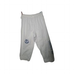White Martial Arts Kids Pants Size 8 Drawstring Wide Athletic