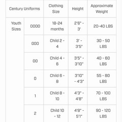 Century White Lightweight Student Uniform Martial Arts Child Size 000 Child 2-4